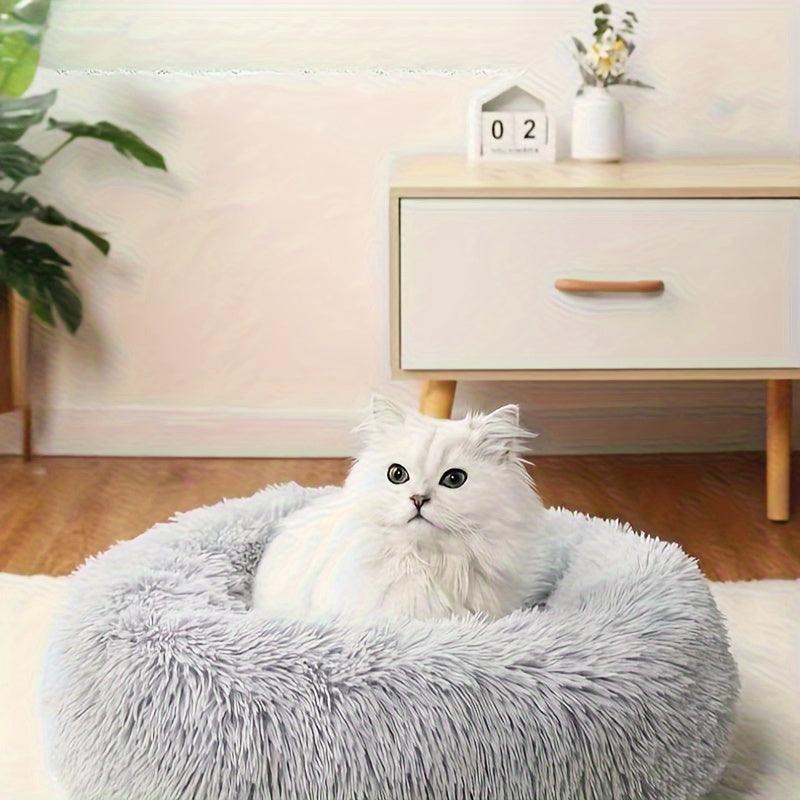 1 Soft and Comfortable Cat Bed with Unique Round Design, Providing a Cozy Sleeping Space for Cats and Small Dogs to Sleep Peacefully – All-Season Pet Cushion