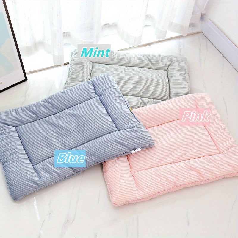 Extra Large, Large, medium, or small - Soft Pastel pink, red, yellow, or grey - Plush Pet Mat for Cats & Dogs - Non-Slip, Cushioned Bed Mat - Home Decor - Easy Clean - S/M/L Sizes, Cat Dog Cushion, Playful Design, Nonslip Bottom