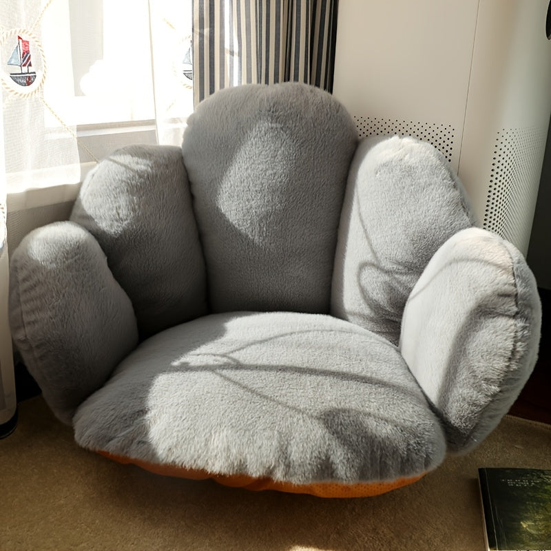 Beige/ Cushion - Soft Polyester Pet Cushion & Human Seat Pad, Easy-to-Clean Non-Toxic Chair Pad for Cats, Dogs, Living Room, Bedroom, Office - Compatible with Pets and Humans, Cozy Seating, Stylish Home Accessory, Comfortable Padding, Versatile Seating,