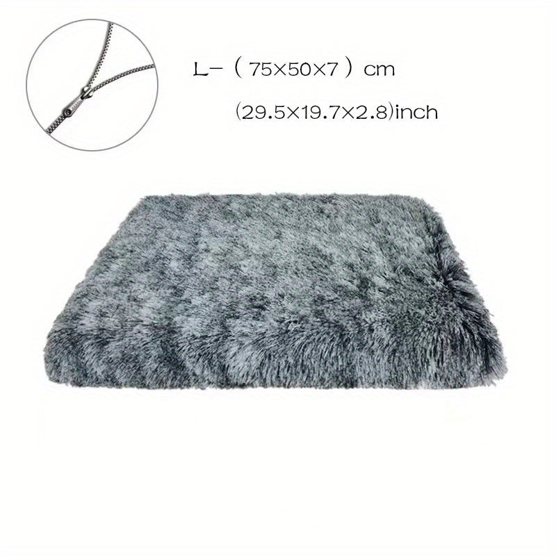 1pc Cozy Plush Dog Bed - Soft and Comfortable Pet Mat for Kennel or Crate Christmas Gift