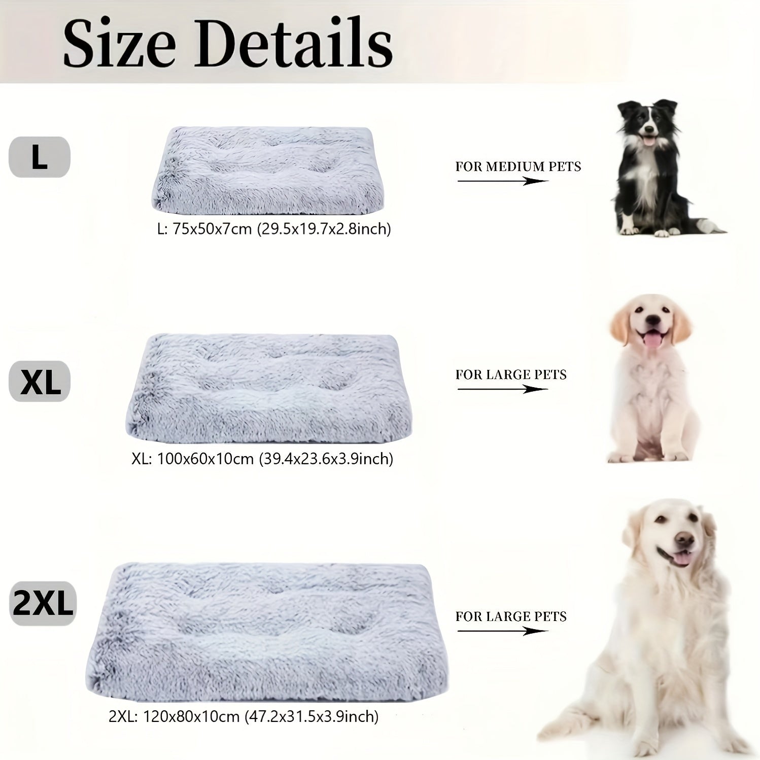 1pc Cozy Plush Dog Bed - Soft and Comfortable Pet Mat for Kennel or Crate Christmas Gift