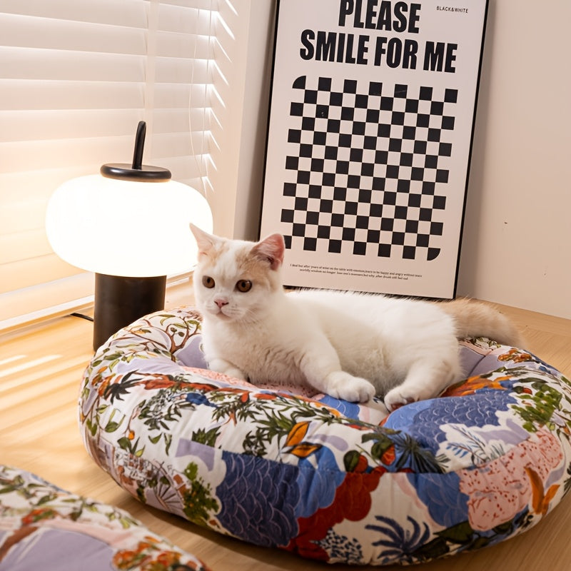 1pc Pet Cat Bed Mat, Soft Warm Comfortable Pet Bed, Winter Small Nest for Cats, Pet Cat Bed, Soft, Washable, Comfortable, Cushion