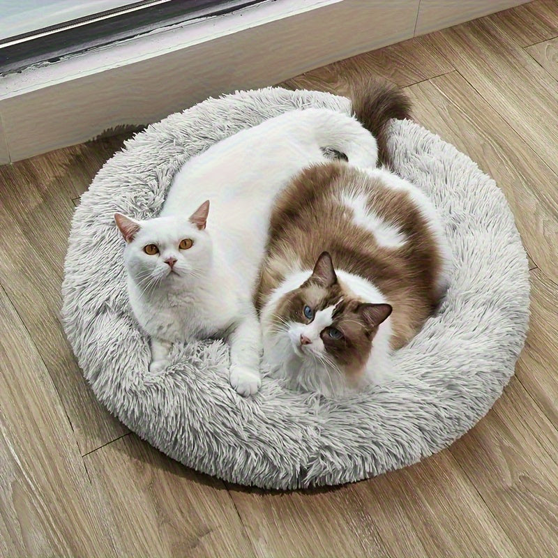 1 Soft and Comfortable Cat Bed with Unique Round Design, Providing a Cozy Sleeping Space for Cats and Small Dogs to Sleep Peacefully – All-Season Pet Cushion