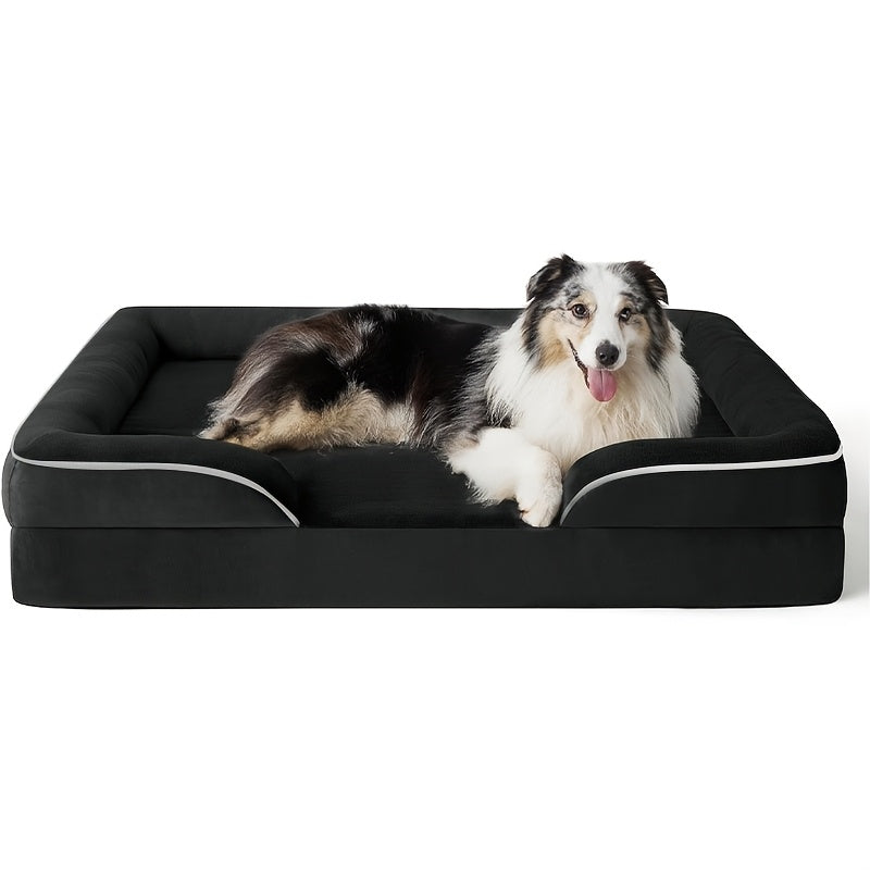 [Orthopedic Dog] Super Large Dog Orthopedic Dog Bed | Polyester Material | Washable, Detachable, Antiskid, Comfortable & Soft | All-Season Use | Suitable for All Dog Sizes | Easy Assembly