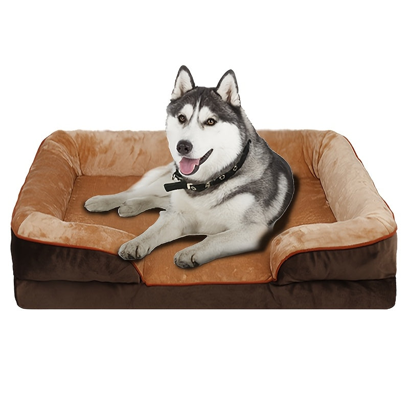 [Orthopedic Dog] Super Large Dog Orthopedic Dog Bed | Polyester Material | Washable, Detachable, Antiskid, Comfortable & Soft | All-Season Use | Suitable for All Dog Sizes | Easy Assembly
