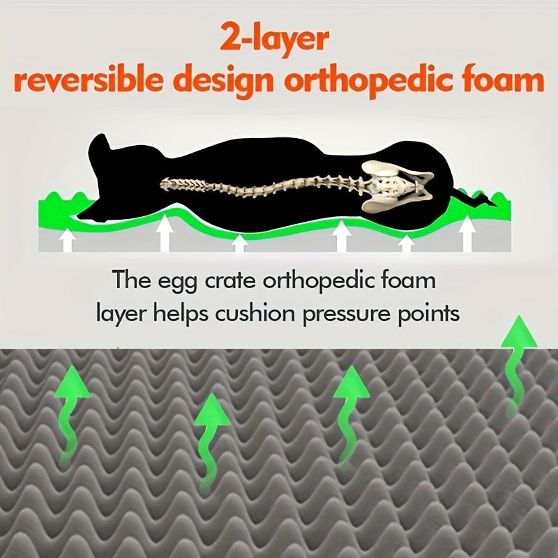 [Orthopedic Dog] Super Large Dog Orthopedic Dog Bed | Polyester Material | Washable, Detachable, Antiskid, Comfortable & Soft | All-Season Use | Suitable for All Dog Sizes | Easy Assembly