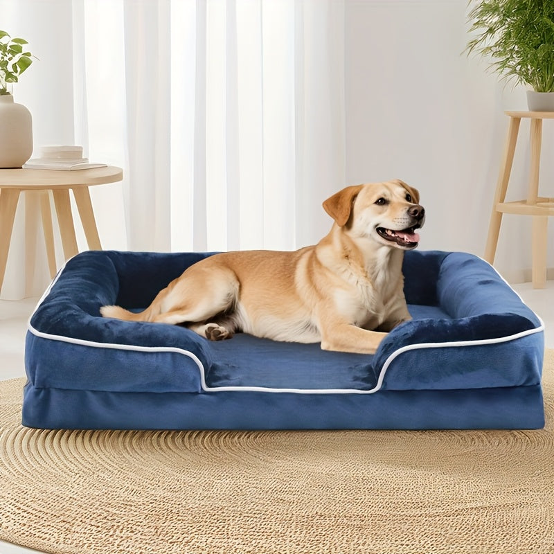 [Orthopedic Dog] Super Large Dog Orthopedic Dog Bed | Polyester Material | Washable, Detachable, Antiskid, Comfortable & Soft | All-Season Use | Suitable for All Dog Sizes | Easy Assembly