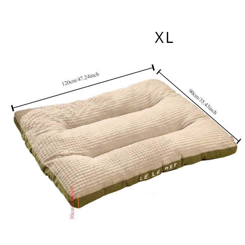 [Cozy Plaid Dog Bed] Washable Plaid Cozy Winter Dog Bed | Multi-Size, Fresh Color Scheme, Removable & All-Season Comfort for Large Breeds, Soft Polyester Material, Perfect for Year-Round Use