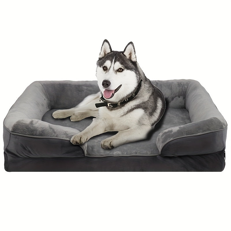 [Orthopedic Dog] Super Large Dog Orthopedic Dog Bed | Polyester Material | Washable, Detachable, Antiskid, Comfortable & Soft | All-Season Use | Suitable for All Dog Sizes | Easy Assembly