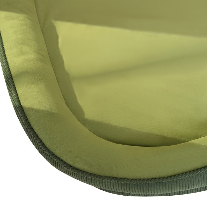 [1pc Soft Dog Bed] 1pc Soft Polyester Dog Bed with Memory Foam Insert | Non-Slip, Washable Pet Bed for Cats and Dogs, Medium to Large, Green and Black